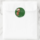 Label met kerstmuis (Tas)
