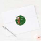 Label met kerstmuis (Envelop)
