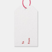 Label met kerstrode streep cadeaulabel (Achterkant)