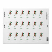 Label met kerstschildpadden (Full Sheet)