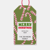 Label met kerstsnoepjes cadeaulabel (Achterkant)