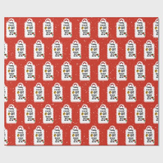 Label met kerstsnoepriet cadeaupapier (Vlak)