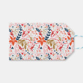 Label met kleurrijke kerstcadeaus cadeaulabel (Voorkant (Horizontaal))