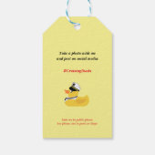 Label met kruisend afval cadeaulabel (Achterkant)