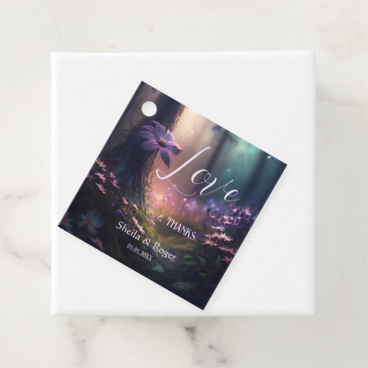 Label met magisch ingerichte bosbruiloft (In situ)