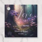 Label met magisch ingerichte bosbruiloft (Voorkant)