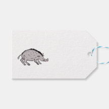 Label met middeleeuwse boer en molen