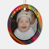 Label met moederfotocadeau en sieraadbord keramisch ornament (Links)