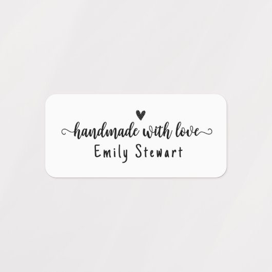 Label met naaitext voor handgemaakte artikelen (Design 1)