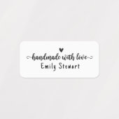 Label met naaitext voor handgemaakte artikelen (Design 2)