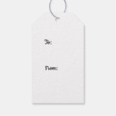 Label met naalden en schroefdraad voor zwart en go cadeaulabel (Achterkant)