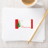 Label met persoonlijke rode, groene, gouden kerstb (Insitu)