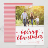 Label met prettige kerstcadeaus feestdagenkaart (Voorkant / Achterkant)