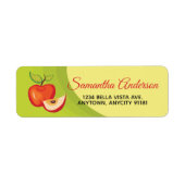 Label met retouradres en verse appels (Voorkant)