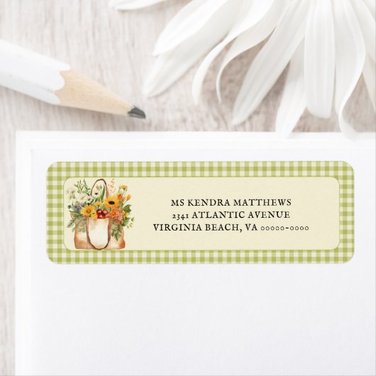 Label met retouradres voor boeren van de verse mar (Insitu)