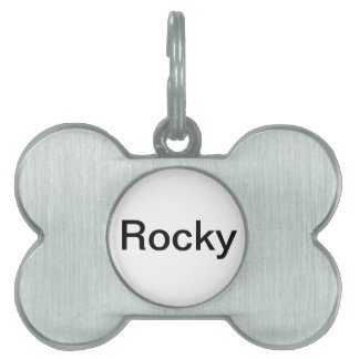 label met "Rocky" Huisdieren Naamplaatje