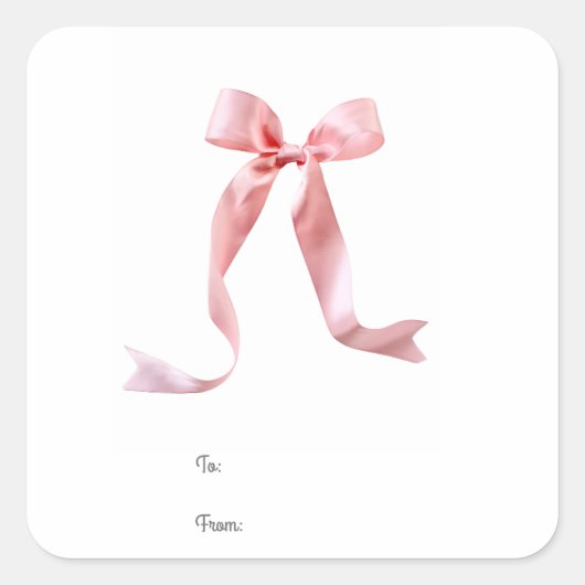 Label met roze boog (Voorkant)