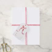 Label met roze boog cadeaulabel (Met Touw)