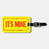 Label met rubberstempel voor reisbagage bagagelabel (Voorkant horizontaal)