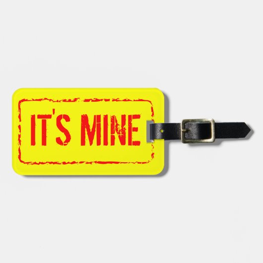 Label met rubberstempel voor reisbagage bagagelabel (Voorkant horizontaal)