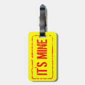 Label met rubberstempel voor reisbagage bagagelabel (Achterkant verticaal)