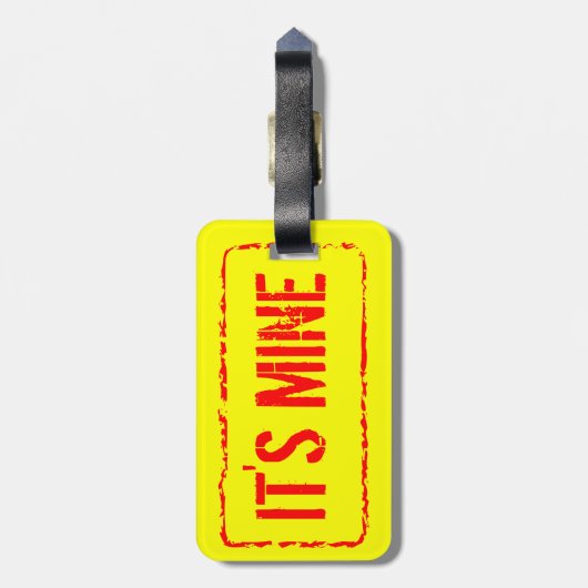 Label met rubberstempel voor reisbagage bagagelabel (Achterkant verticaal)