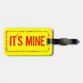 Label met rubberstempel voor reisbagage bagagelabel (Achterkant horizontaal)