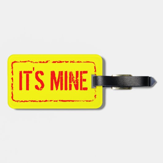 Label met rubberstempel voor reisbagage bagagelabel (Achterkant horizontaal)