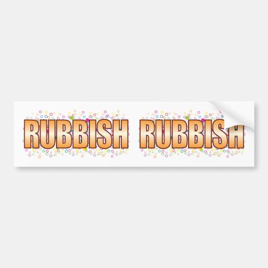 Label met rubbige bubbels bumpersticker (Voorkant)