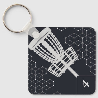 Label met schijfgolf sleutelhanger
