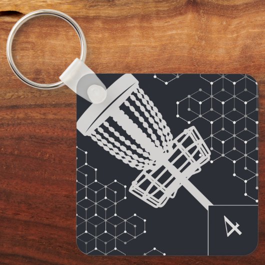 Label met schijfgolf sleutelhanger (Voorkant)