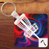Label met schijfgolf sleutelhanger (Voorkant)