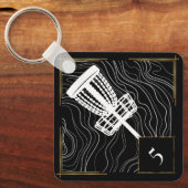 Label met schijfgolf sleutelhanger (Voorkant)