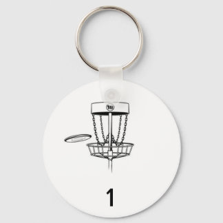 Label met schijfgolf sleutelhanger