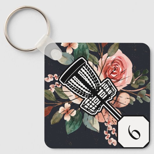 Label met schijfgolf sleutelhanger (Voorkant)