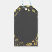 Label met touw en gouden bloem cadeaulabel (Achterkant)