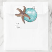 Label met tropische kerstcadeaus voor Ornamenten (Tas)