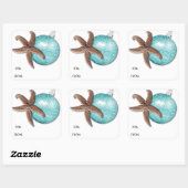Label met tropische kerstcadeaus voor Ornamenten (Vel)