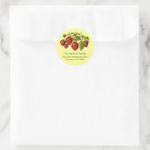 Label met verse aardbeien (Tas)