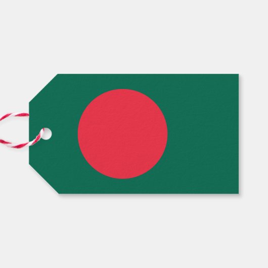 Label met vlag van Bangladesh Cadeaulabel (Achterkant Horizontaal)