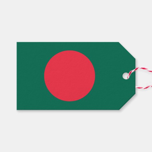 Label met vlag van Bangladesh Cadeaulabel (Voorkant (Horizontaal))
