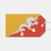 Label met vlag van Bhutan Cadeaulabel (Voorkant (Horizontaal))