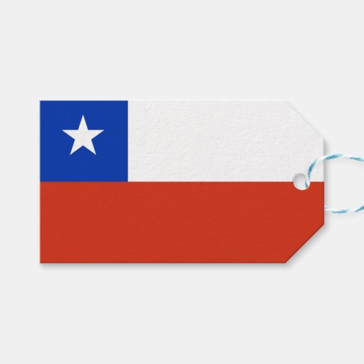Label met vlag van Chili Cadeaulabel (Voorkant (Horizontaal))