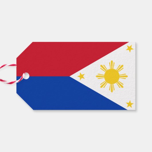 Label met vlag van de Filipijnen Cadeaulabel (Achterkant Horizontaal)