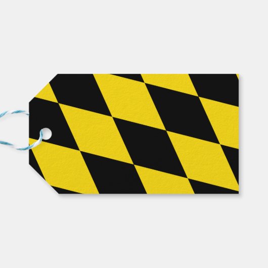 Label met vlag van München Cadeaulabel (Achterkant Horizontaal)