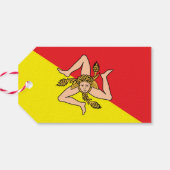 Label met vlag van Sicilië, Italië Cadeaulabel (Achterkant Horizontaal)