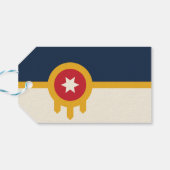 Label met vlag van Tulsa, Oklahoma Cadeaulabel (Achterkant Horizontaal)