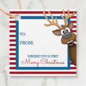 Label met whimsical Reindeer Gift (Voorkant)