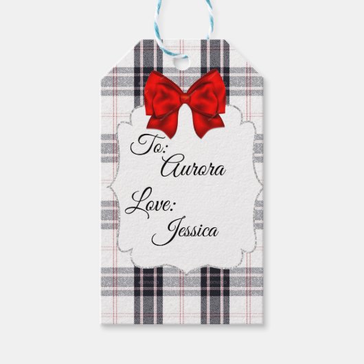 Label met white plays cadeau cadeaulabel (Voorkant)