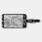 Label met witte hagedis bagagelabel (Voorkant horizontaal)